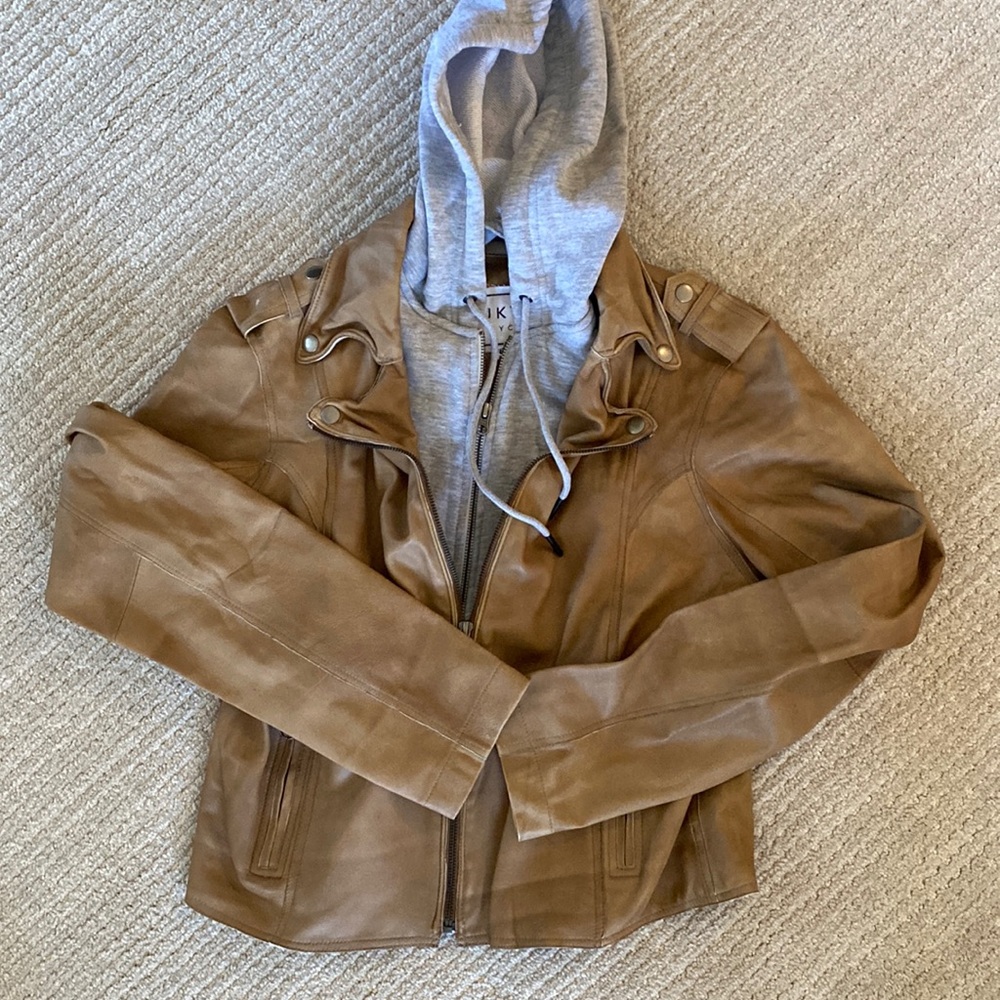JKT NYC Hannah Leather Moto Jacket / size L